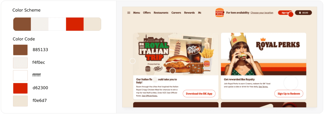 أفضل أنظمة ألوان مواقع الويب لتصميم الويب الحديث 4 Best Color Scheme for Restaurant Website