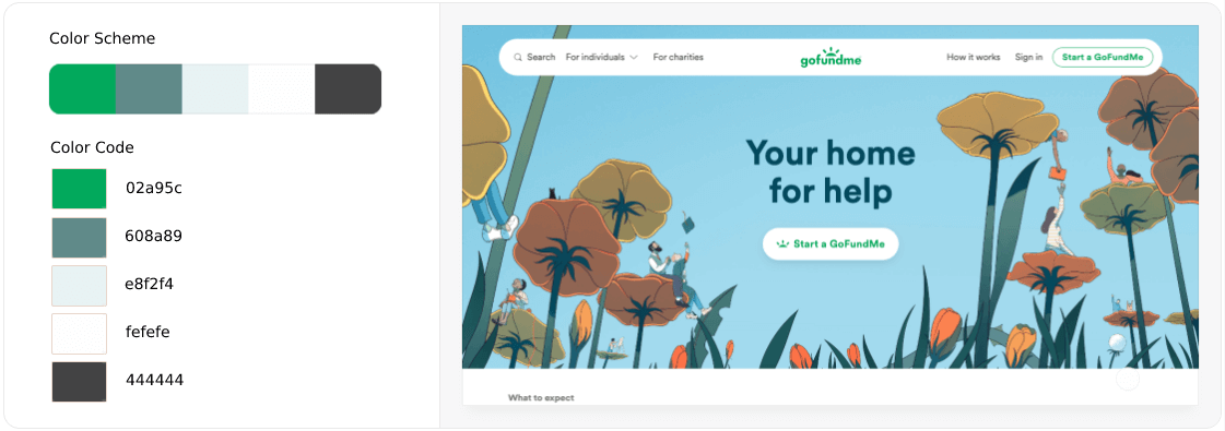 أفضل أنظمة ألوان مواقع الويب لتصميم الويب الحديث 19 Best Color Scheme for Crowdfunding Websites