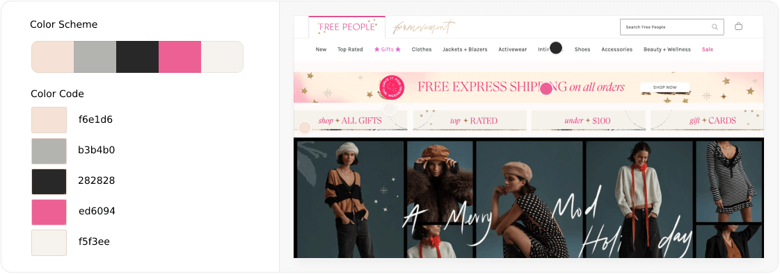 أفضل أنظمة ألوان مواقع الويب لتصميم الويب الحديث 3 Best Color Scheme for Fashion Website