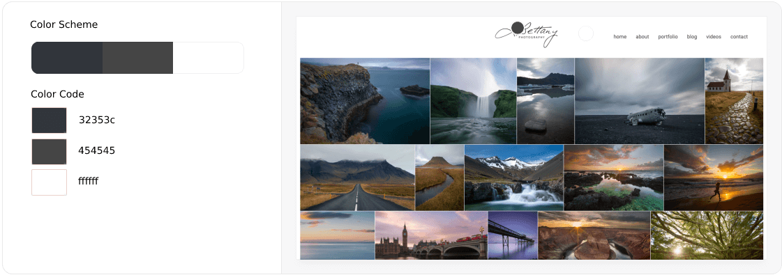 أفضل أنظمة ألوان مواقع الويب لتصميم الويب الحديث 9 Best Website Color Scheme for Photography Portfolio Site