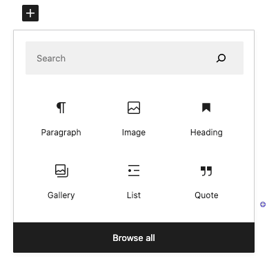 Pratinjau blok / Gutenberg tersedia blok