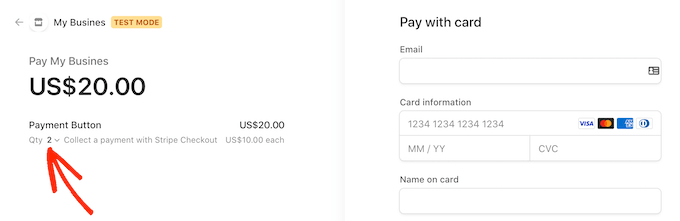Alterar a quantidade do produto no checkout