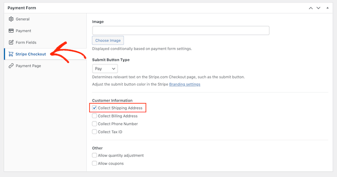 Configurando a página de checkout do Stripe