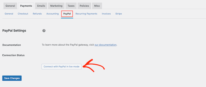 Configurando o gateway de pagamento do PayPal
