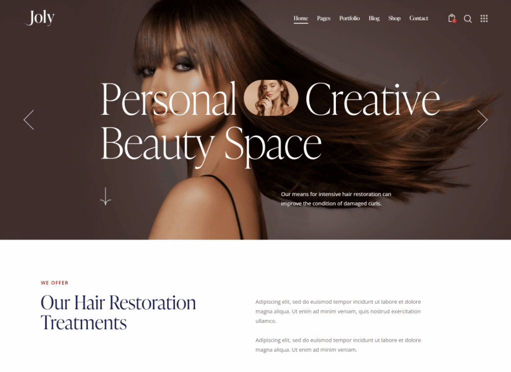 Joly - 미용사 및 미용실 WordPress Theme