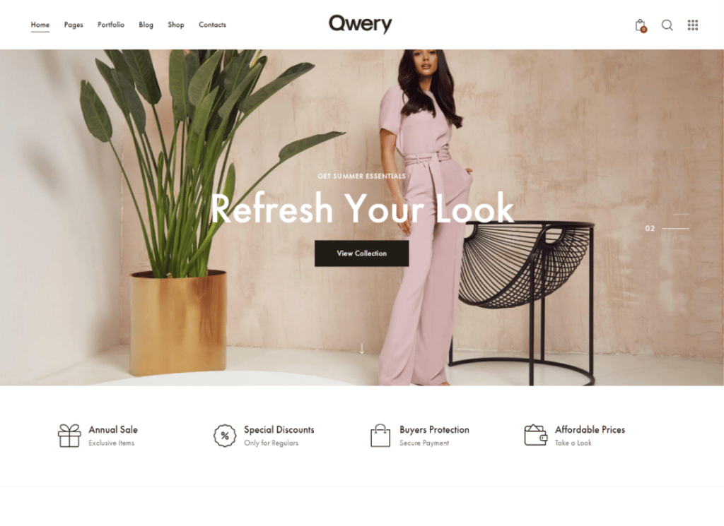Qwery - 다목적 비즈니스 WordPress 및 WooCommerce 테마