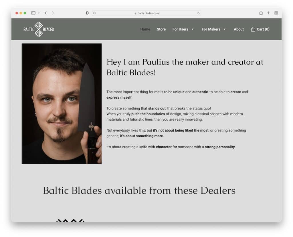 situs web baltic blades zyro