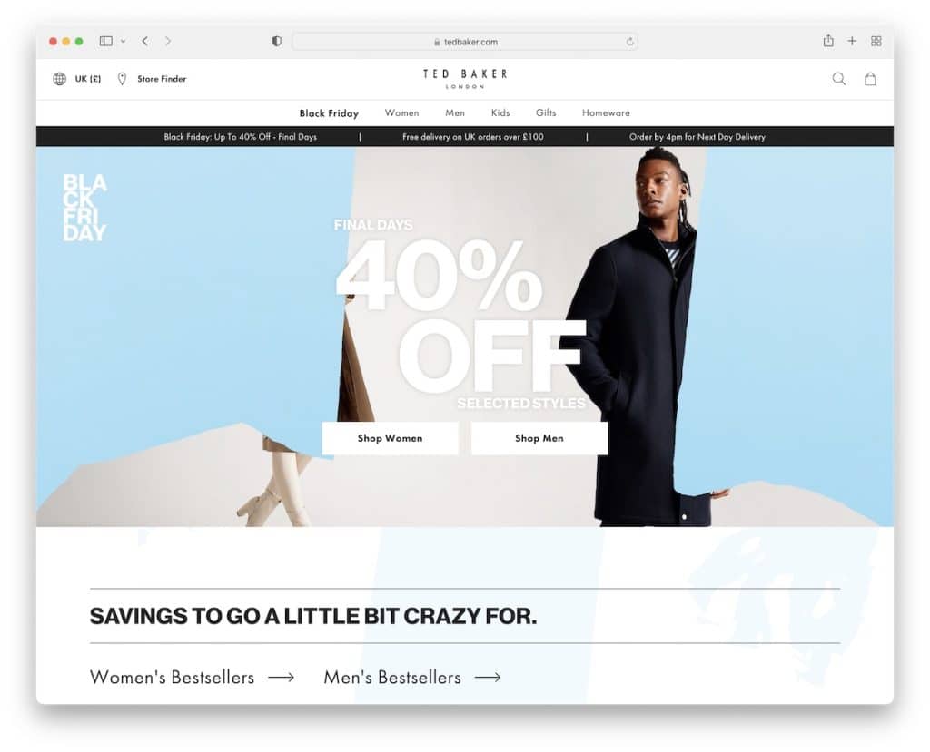 sito web di bigcommerce di ted baker