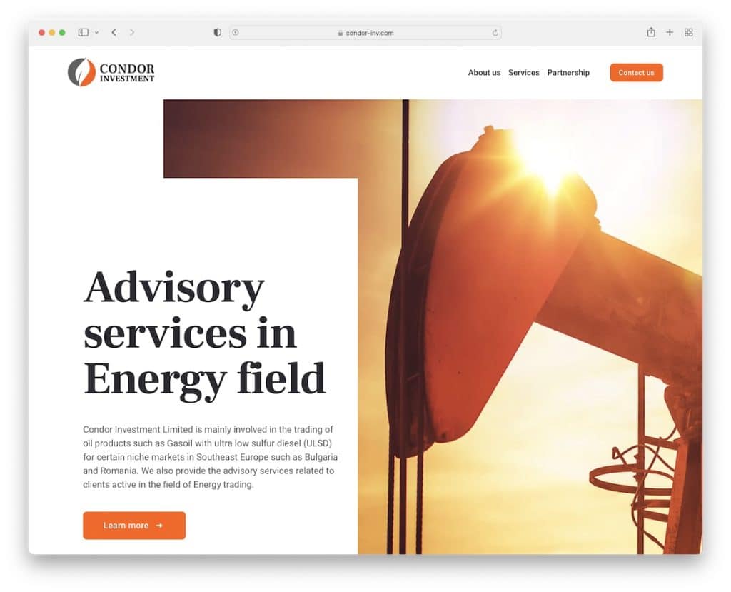 sito web di condor investment weblium