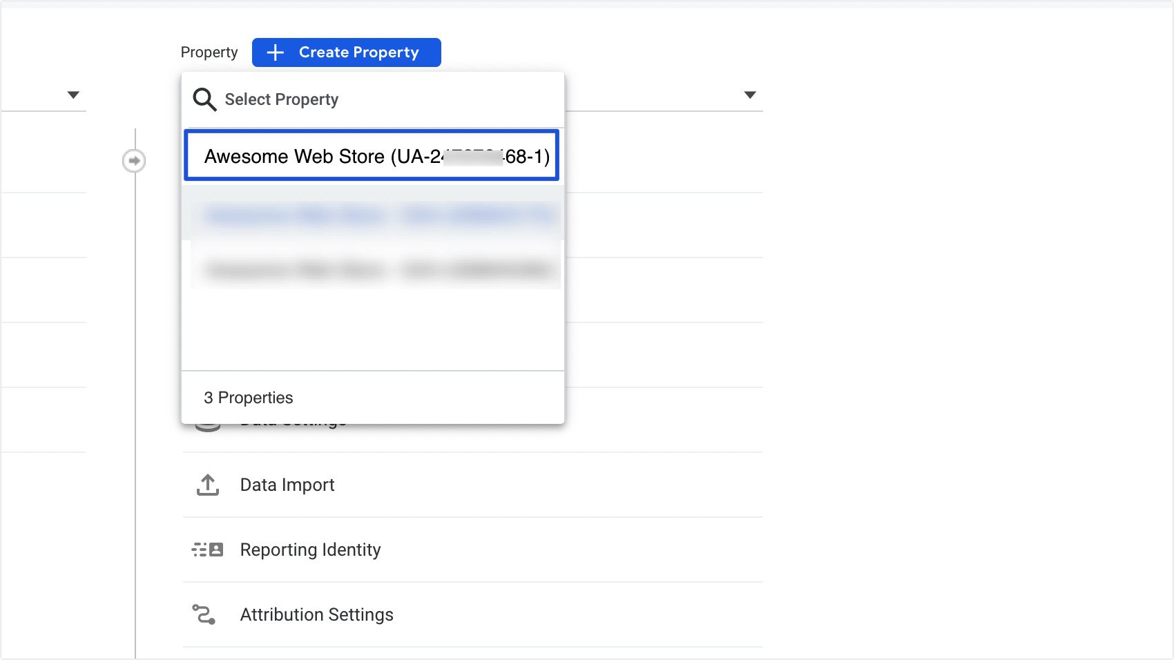 Obțineți codul de urmărire UA din tabloul de bord Google Analytics 4