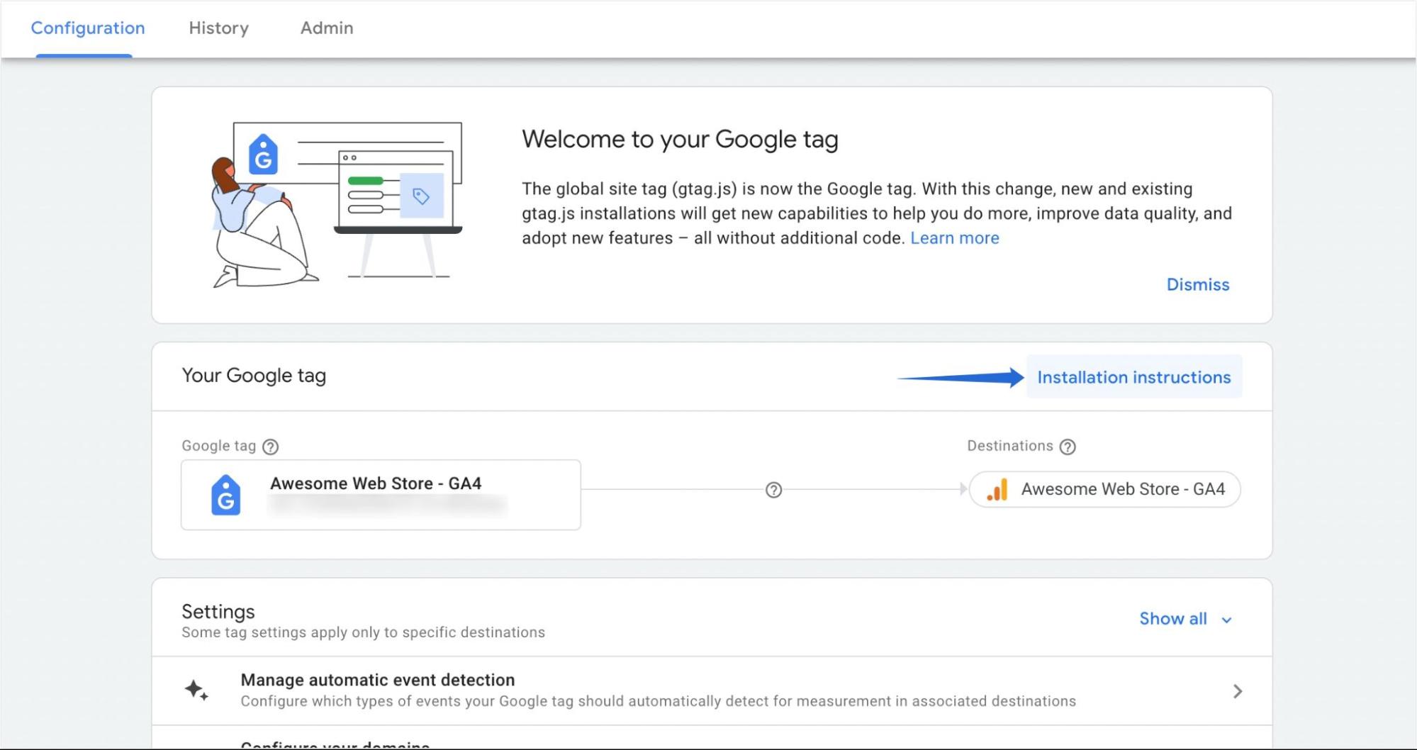Google Analytics 4 Instrucțiuni de instalare