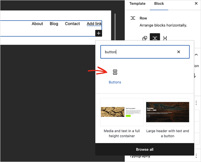 addWordPressbuttonblock - SeedProd Add WordPress button block
