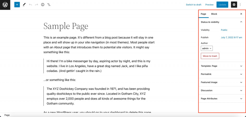 WordPress グーテンベルク エディタ