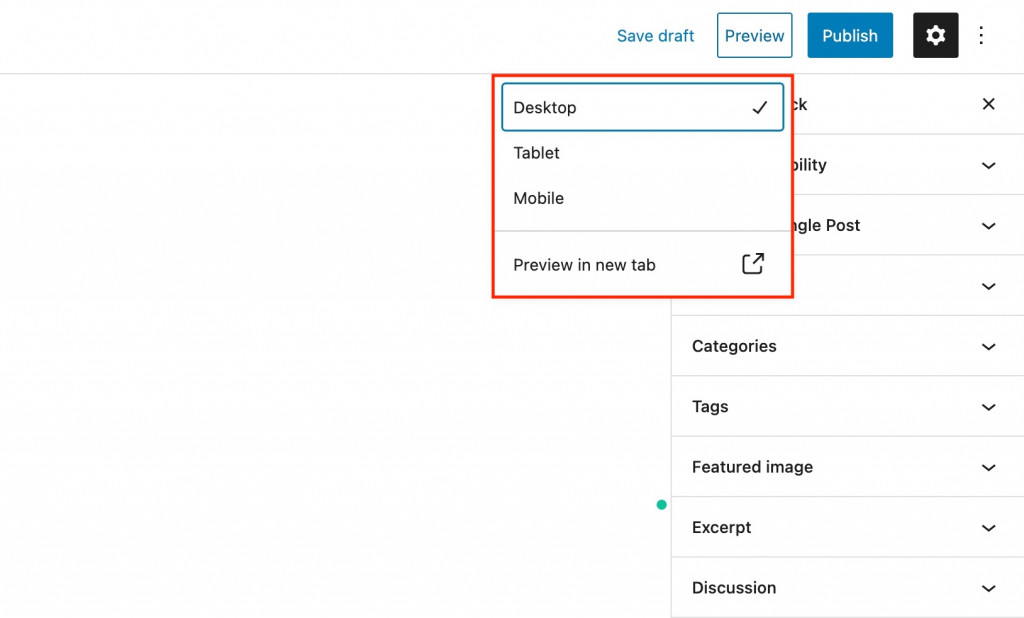 WordPress ブロックエディターで変更をプレビュー