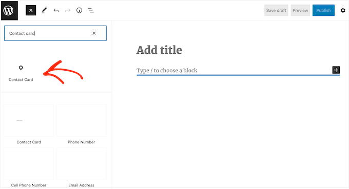 联系表格 WordPress 块