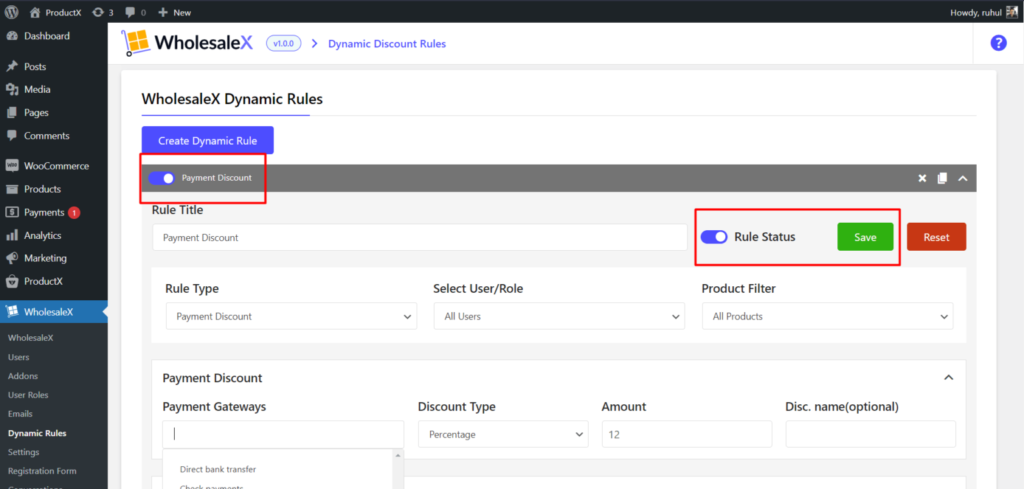 Como oferecer descontos no atacado com WholesaleX 30 WholesaleX Applying Payment Discount