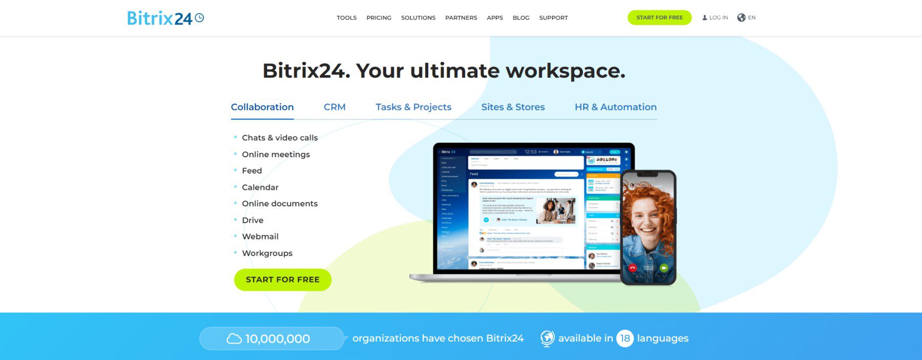 Tampilan Beranda Bitrix24 CRM