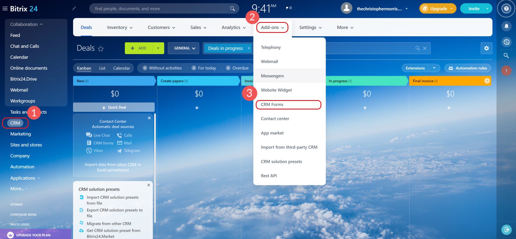 Bitrix24 Embed CRM Form - Langkah 1-3