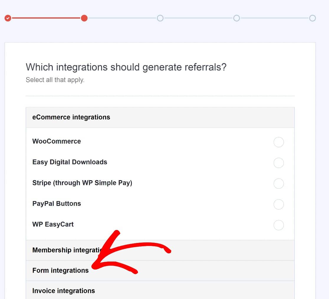affiliatewp form integrations