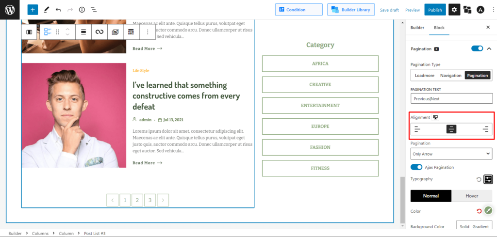 Comment ajouter la pagination numérique WordPress 10 WordPress Numeric Pagination Changing Alignment