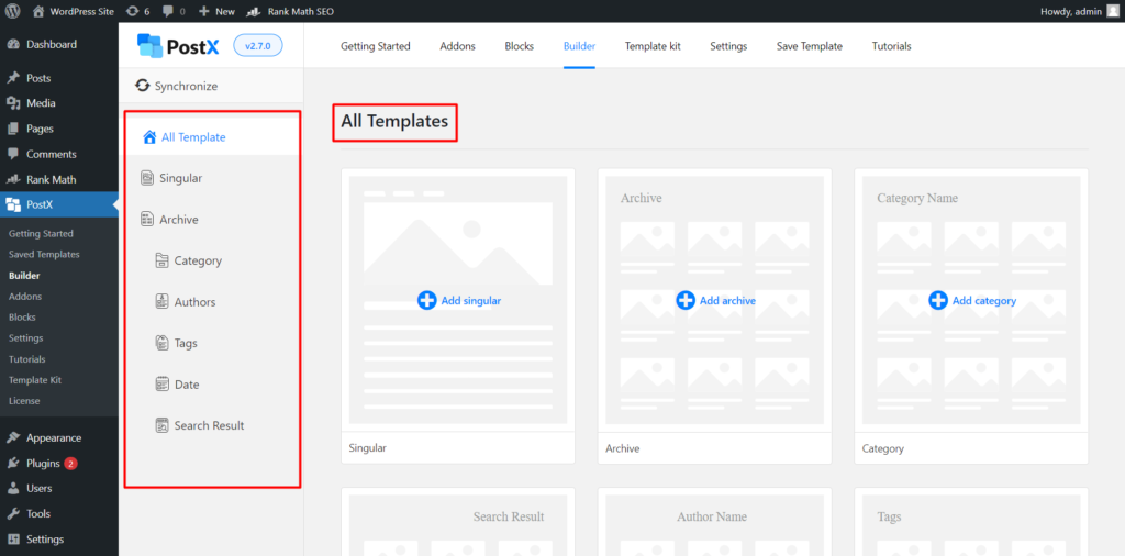 Comment ajouter la pagination numérique WordPress 5 PostX Dynamic Site Builder