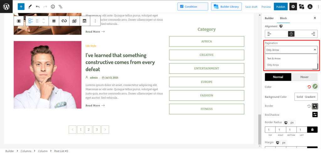 Comment ajouter la pagination numérique WordPress 11 WordPress Numeric Pagination Showing Texts or Arrow