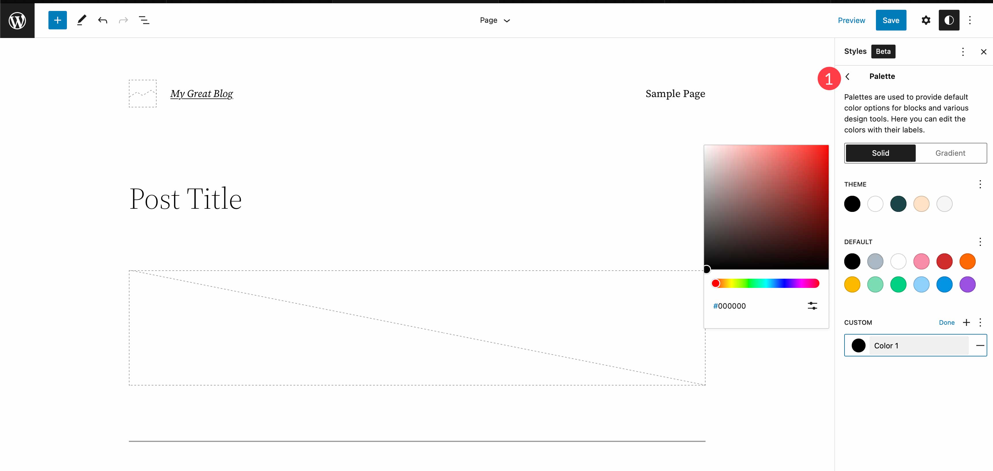 Pengeditan Situs Lengkap WordPress warna global