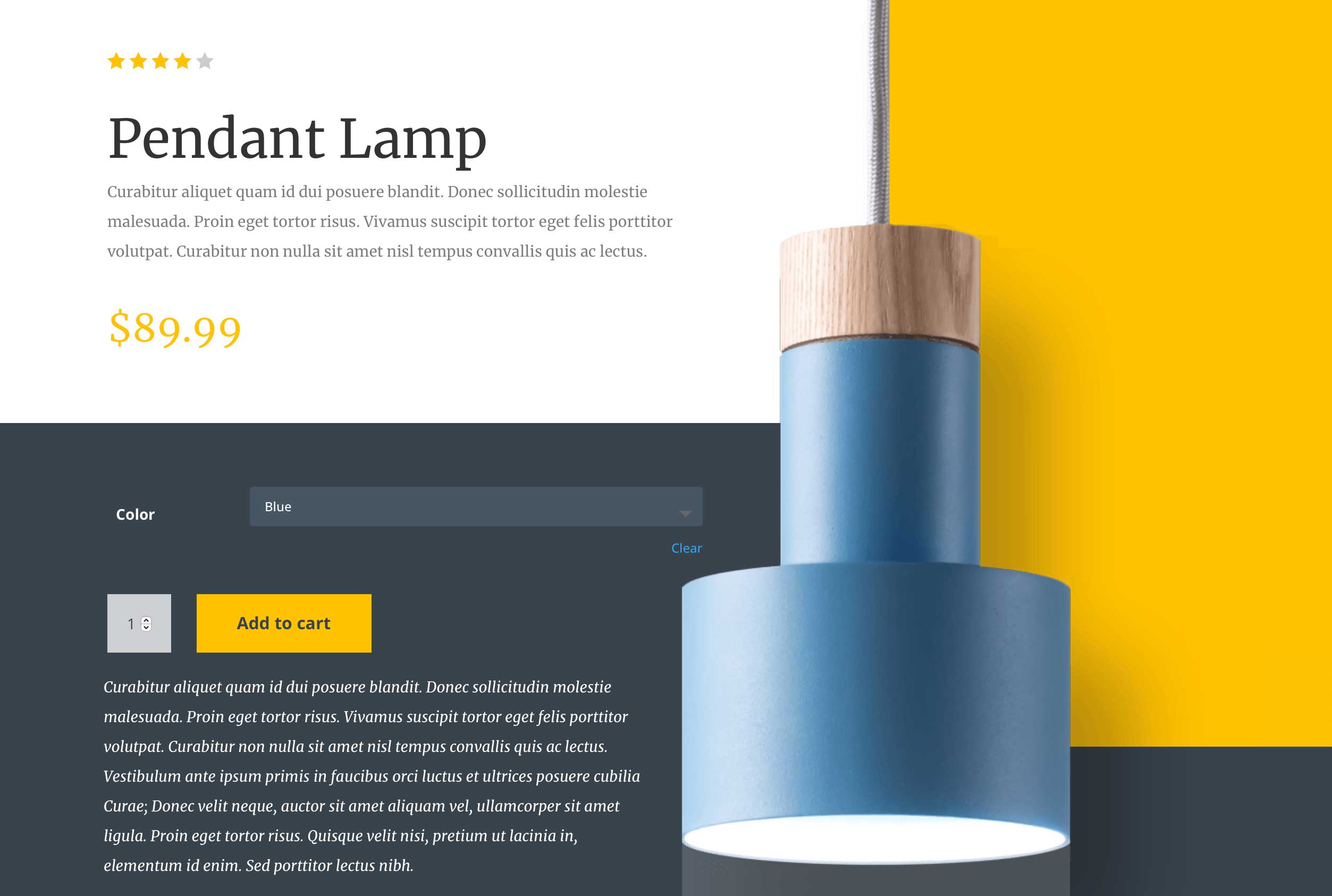 Templat produk Divi