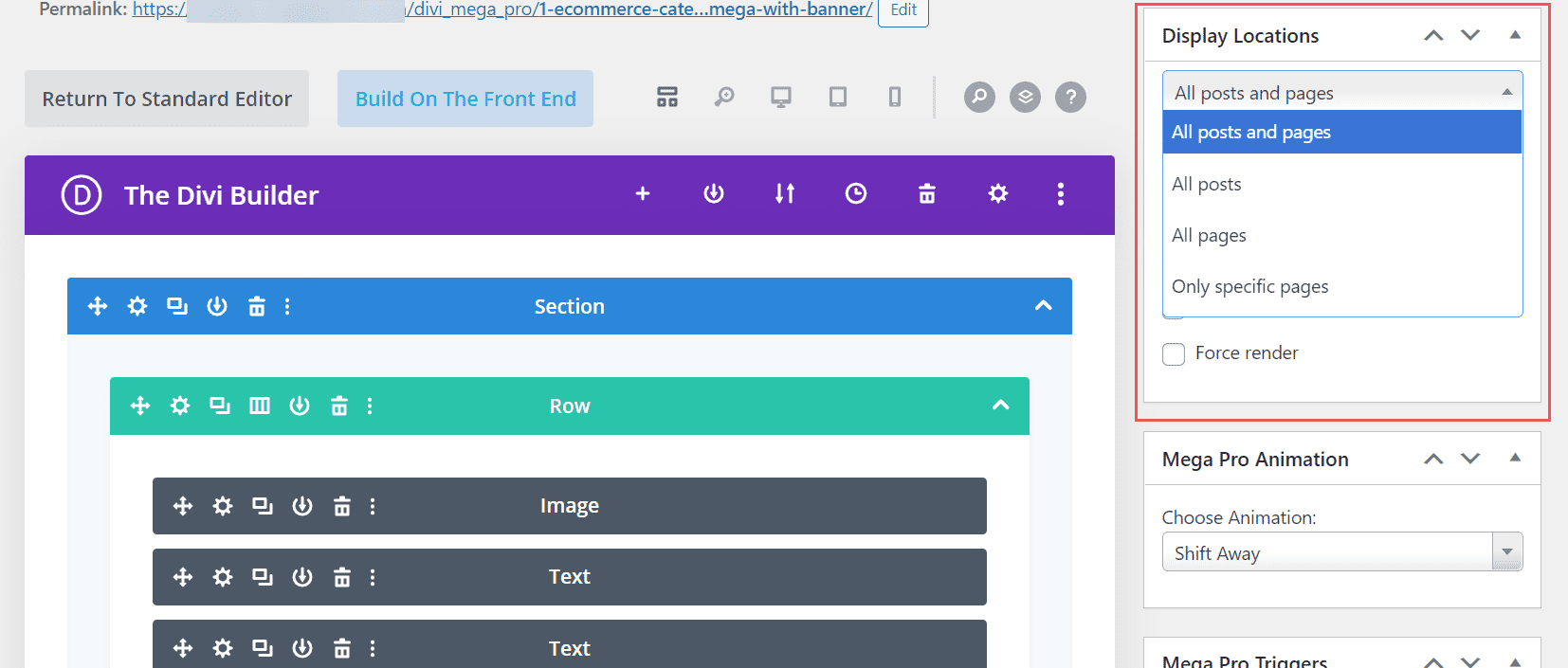 ตัวสร้าง Divi Mega Pro