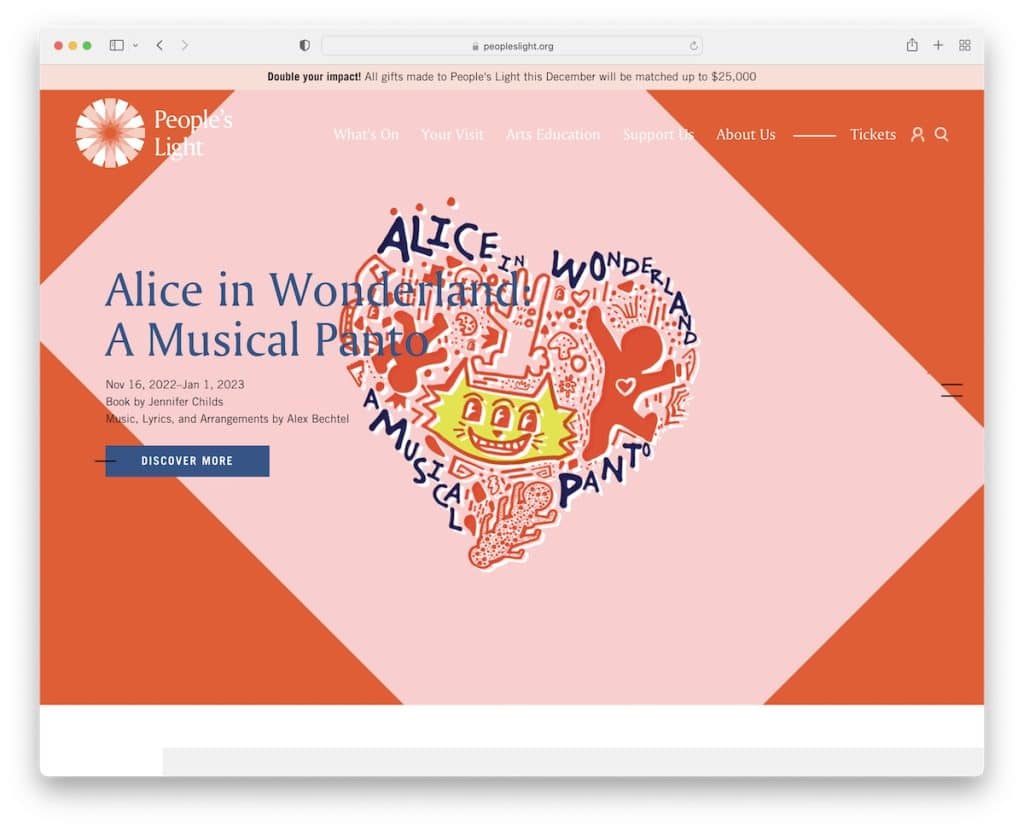 ピープルズ ライト シアターのウェブサイト