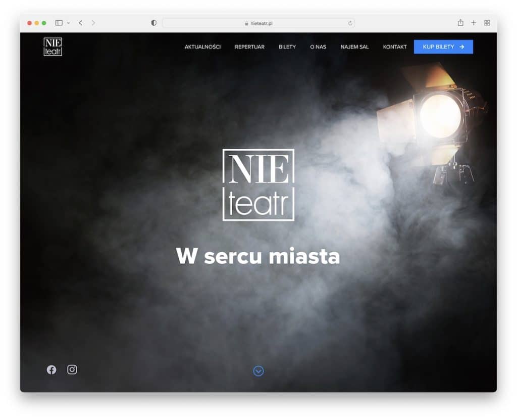 nieteatr 劇場のウェブサイト