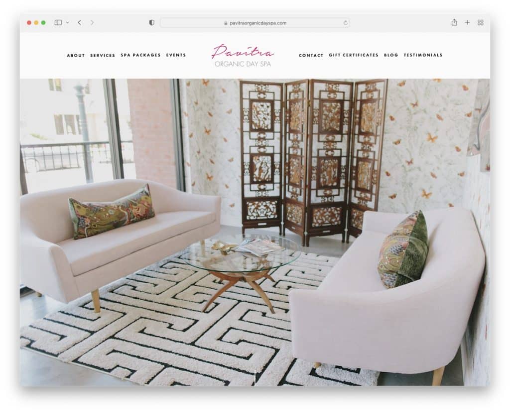 sito web pavitra organic day spa