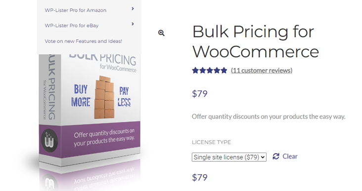 ราคาจำนวนมากสำหรับปลั๊กอิน WooCommerce