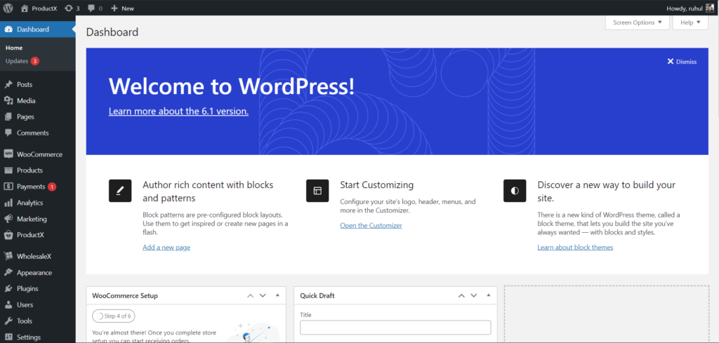 WholesaleX(B2B+B2C) 4에서 사용자 역할별로 WooCommerce 가격을 설정하는 방법 WordPress Dashboard