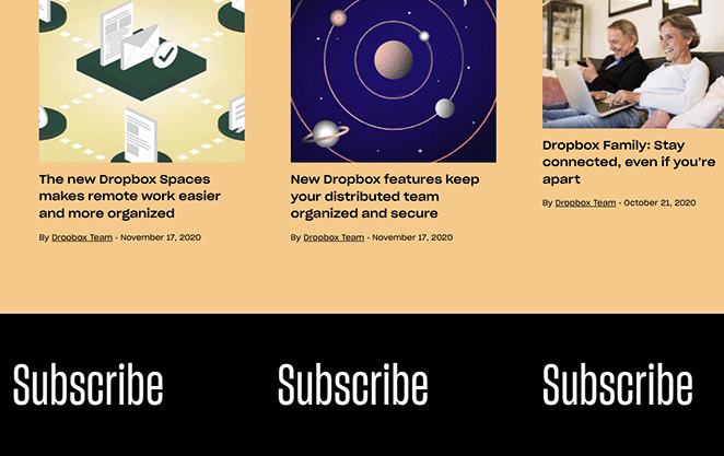 atlıkarınca abone ol - SeedProd Dropbox blog subscribe carousel