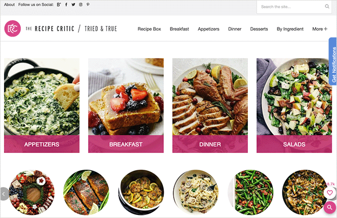 Recipecriticbloglandingpage - SeedProd The recipe critic blog landing page