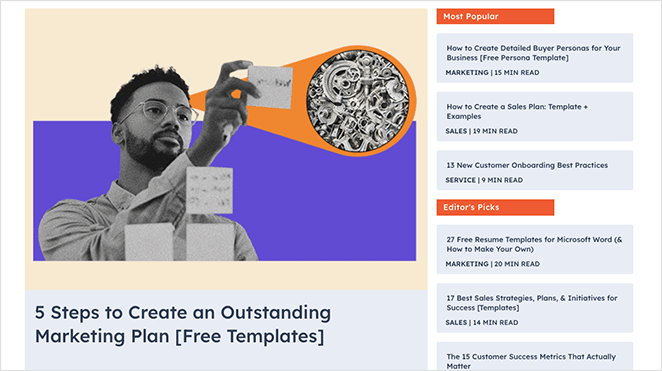 hubspotbloglandingpage - SeedProd HubSpot blog landing page example