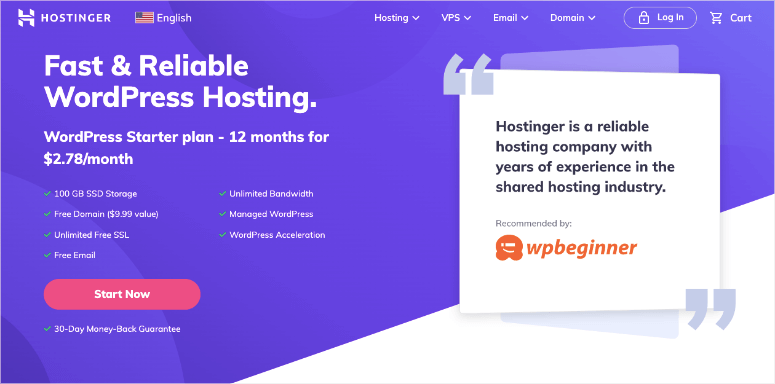 hostinger - IsItWP - Darmowy wykrywacz motywów WordPress hostinger