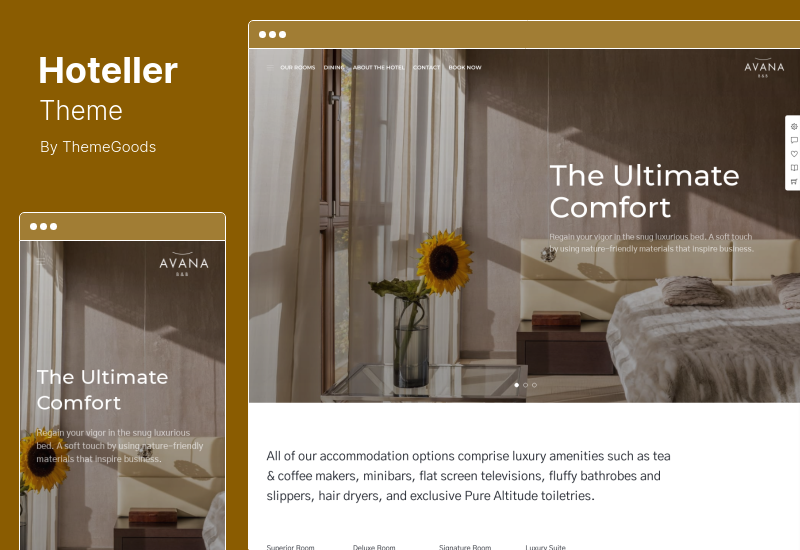 Hoteller 主题 - 酒店预订 WordPress 主题