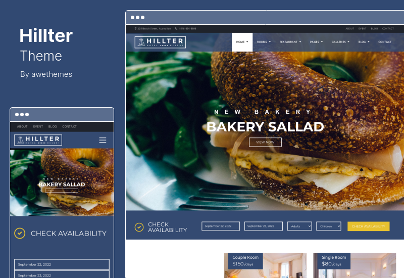 Hillter 主题 - WordPress 主题的响应式酒店预订