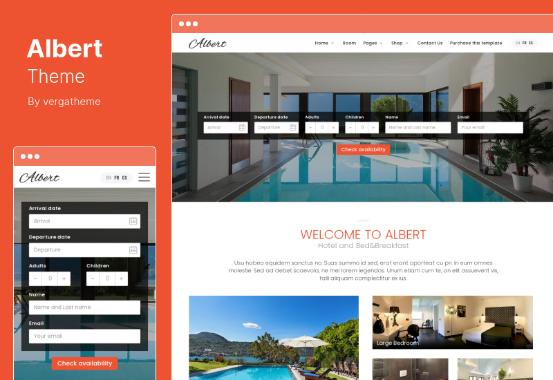 Albert Theme - 酒店、住宿加早餐 WordPress 主题