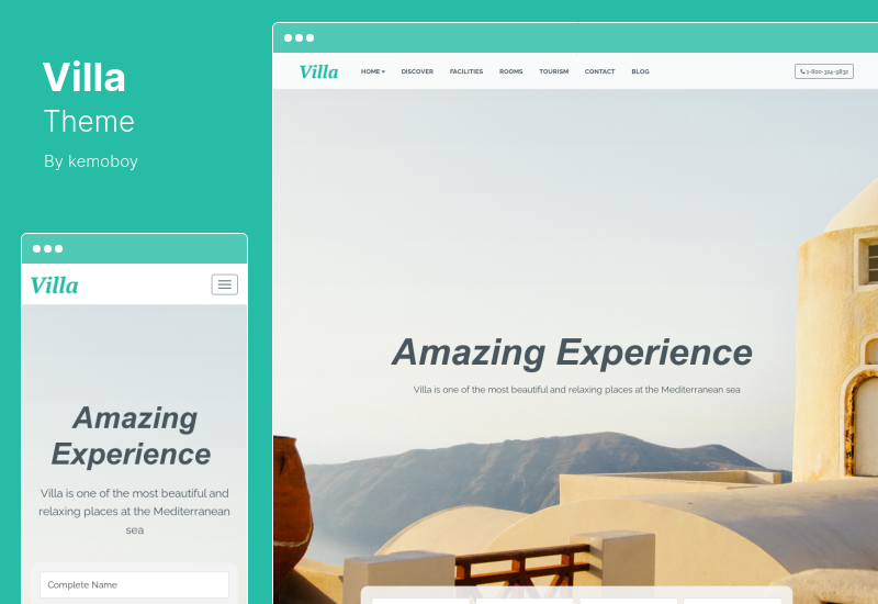 Villa Theme - Bed and Breakfast Landing Page WordPress 主题