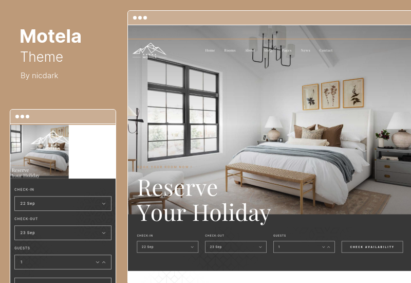 Motela 主题 - 酒店 WordPress 主题