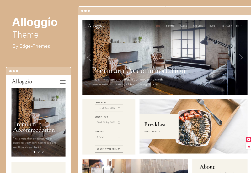Alloggio 主题 - 酒店预订 WordPress 主题