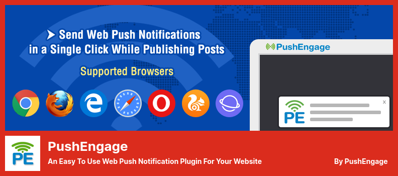 PushEngage Plugin - Web サイト用の使いやすい Web プッシュ通知プラグイン