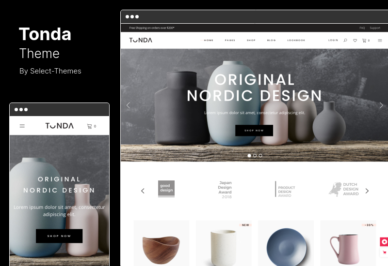 Tonda 主题 - 优雅的商店 WordPress 主题