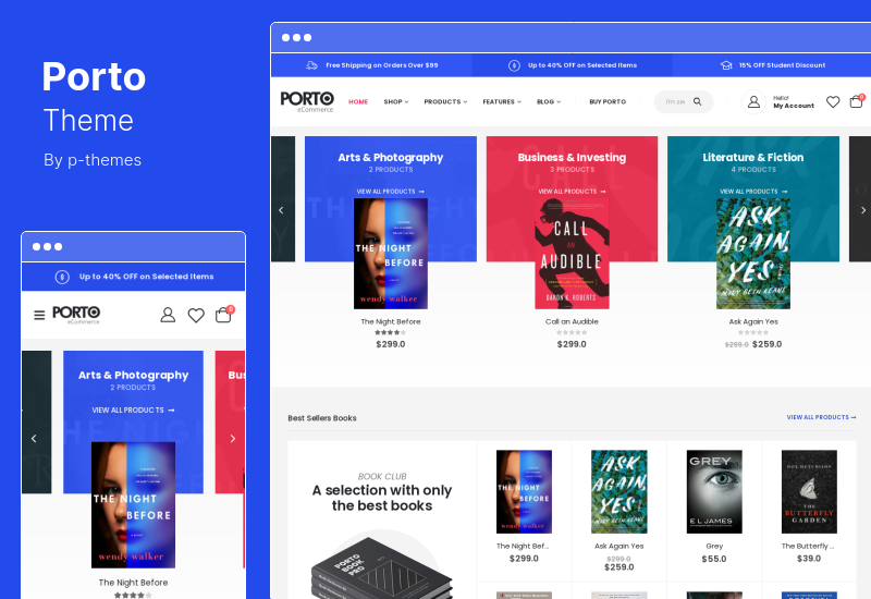 波尔图主题 - 多用途 WordPress 和 WooCommerce 主题