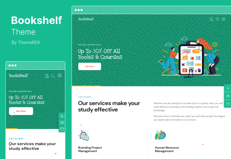 Bookshelf Theme - 图书和媒体在线商店 WordPress 主题
