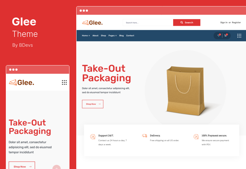 Glee 主题 - 多用途 WooCommerce WordPress 主题