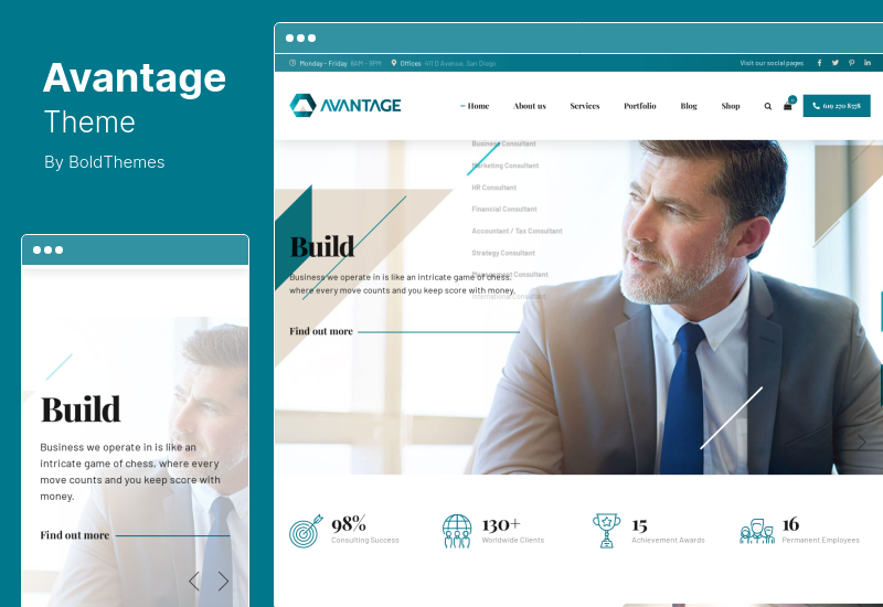 Avantage 主題 - 商務諮詢 WordPress 主題